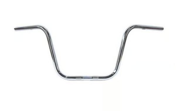 1" Apehanger 3-Loch-Ausführung 31cm Höhe in Chrom für Harley-Davidson® 08–24 E-Gas mit Risern mit 1 Zoll Innendurchmesser