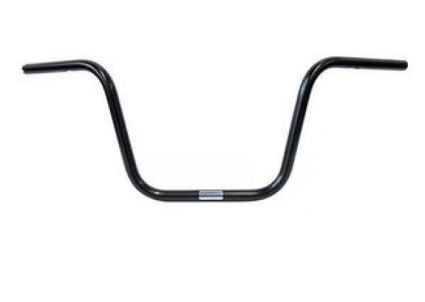 1" Apehanger 3-Loch-Ausführung 31cm Höhe in Schwarz für Harley-Davidson® 08–24 E-Gas mit Risern mit 1 Zoll Innendurchmesser