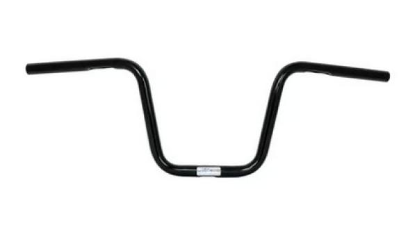 1" Apehanger 3-Loch-Ausführung 25cm Höhe in Schwarz Narrow-Style für Harley-Davidson® 82-22 H-D (außer 08-22 mit E-Gas und 88-11 Springer-Modelle) mit Risern für 1" Lenker