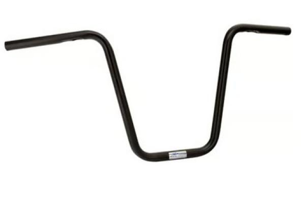 1" Apehanger 3-Loch-Ausführung 35cm Höhe in Schwarz Narrow-Style für Harley-Davidson® 82-22 H-D (außer 08-22 mit E-Gas und 88-11 Springer-Modelle) mit Risern für 1" Lenker