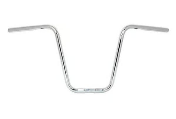 1" Apehanger 3-Loch-Ausführung 35cm Höhe in Chrom Narrow-Style für Harley-Davidson® 82-22 H-D (außer 08-22 mit E-Gas und 88-11 Springer-Modelle) mit Risern für 1" Lenker