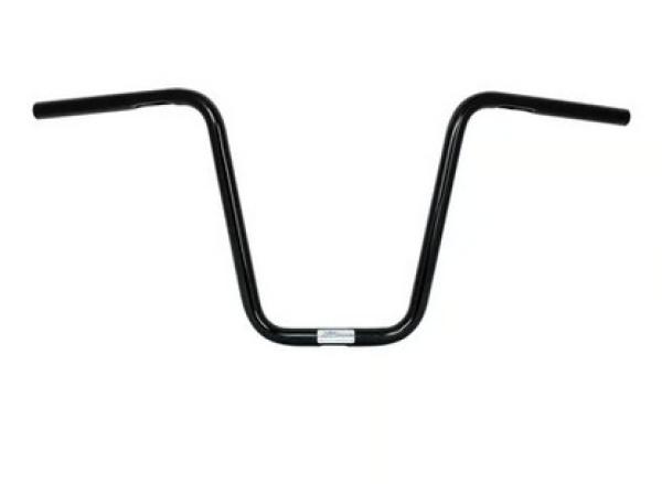 1" Apehanger 3-Loch-Ausführung 35cm Höhe in Schwarz Narrow-Style für Harley-Davidson® 82-22 H-D (außer 08-22 mit E-Gas und 88-11 Springer-Modelle) mit Risern für 1" Lenker