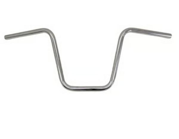 1" Apehanger 3-Loch-Ausführung 25cm Höhe in Chrom Narrow-Style für Harley-Davidson® 82-24 H-D mit mechanischem Gaszug & E-Gas (außer 88-11 Springer-Modelle) mit Risern für 1" Lenker