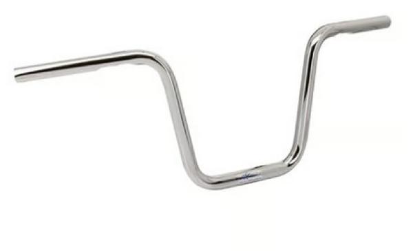 1" Apehanger 3-Loch-Ausführung 25cm Höhe in Chrom Narrow-Style für Harley-Davidson® 82-24 H-D mit mechanischem Gaszug & E-Gas (außer 88-11 Springer-Modelle) mit Risern für 1" Lenker