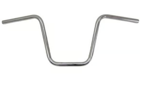 1" Apehanger 3-Loch-Ausführung 30cm Höhe in Chrom Narrow-Style für Harley-Davidson® 82-24 H-D mit mechanischem Gaszug & E-Gas (außer 88-11 Springer-Modelle) mit Risern für 1" Lenker