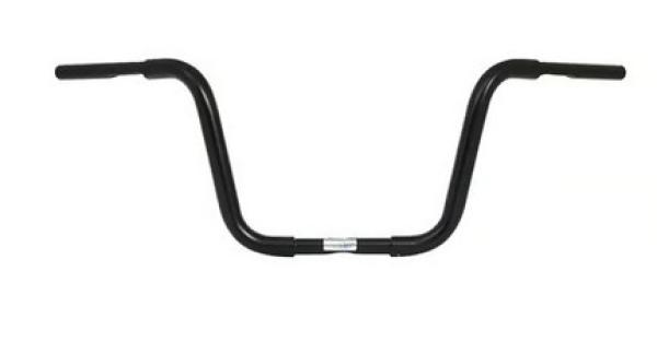 1 1/4 Fat Zoll Apehanger 31cm Höhe,3-Loch-Ausführung in Schwarz für Harley-Davidson® 82-22 (außer 08-22 E-Gas & 88-11 Springer) mit Risern für 1"