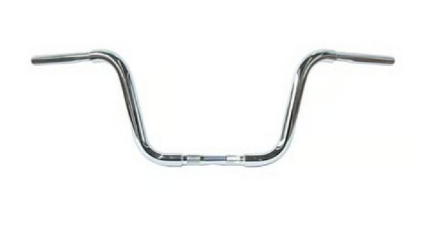 1 1/4 Fat Zoll Apehanger 25cm Höhe,3-Loch-Ausführung in Chrom für Harley-Davidson® 82-22 (außer 08-22 E-Gas & 88-11 Springer) mit Risern für 1"