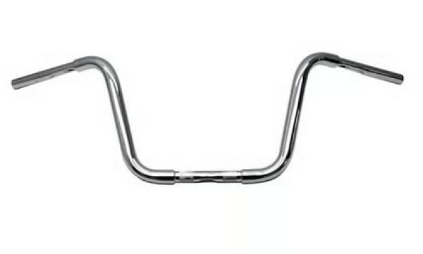 1 1/4 Fat Zoll Apehanger 25cm Höhe,3-Loch-Ausführung in Chrom für Harley-Davidson® 82-24 mit mechanischem Gaszug & E-Gas (außer 88-11 Springer-Modelle) für Riser mit 1 Zoll Innendurchmesser