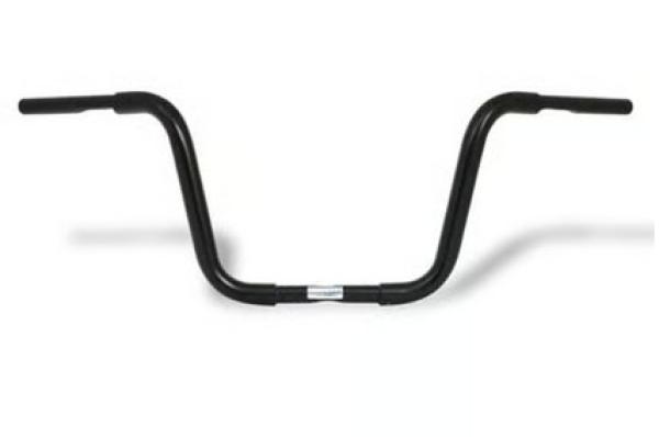 1 1/4 Fat Zoll Apehanger 25cm Höhe,3-Loch-Ausführung in Schwarz für Harley-Davidson® 82-24 mit mechanischem Gaszug & E-Gas (außer 88-11 Springer-Modelle) für Riser mit 1 Zoll Innendurchmesser