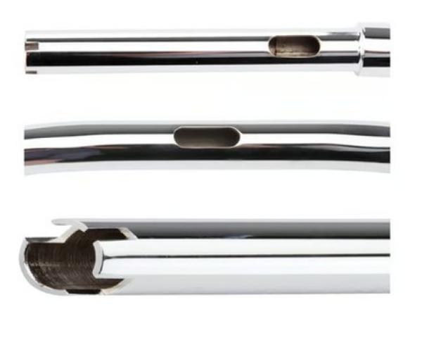 1 1/4 Fat Zoll Apehanger 31cm Höhe,3-Loch-Ausführung in Chrom für Harley-Davidson® 82-24 mit mechanischem Gaszug & E-Gas (außer 88-11 Springer-Modelle) für Riser mit 1 Zoll Innendurchmesser