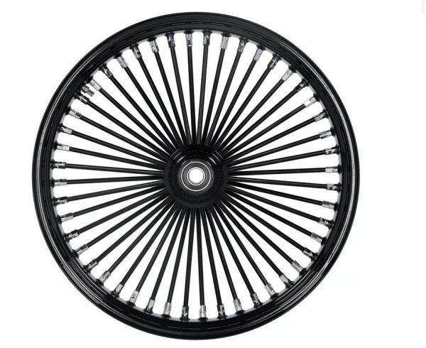 48 Fat Spoke Vorderrad 3,50 x 21 SF schwarz - Felgen / Wheels für Harley Davidson Modelle mit TÜV Zulassung