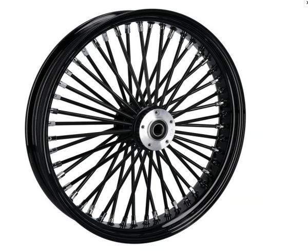 48 Fat Spoke Vorderrad 3,50 x 21 SF schwarz - Felgen / Wheels für Harley Davidson Modelle mit TÜV Zulassung