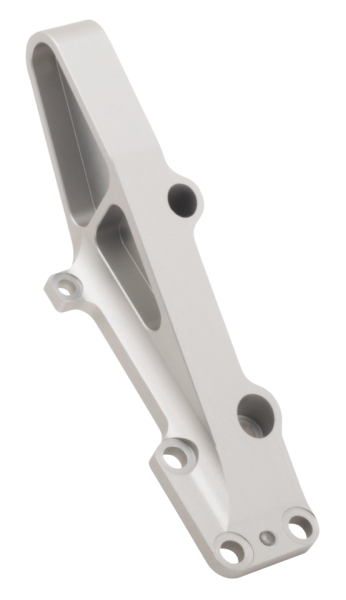 Für Brembo: Bremssattelhalter links für Öhlins-Gabel – 40 mm, 300-mm-Scheibe, klar eloxiert