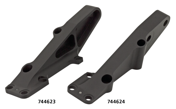 Für Brembo: Bremssattelhalter rechts für Öhlins-Gabel – 40 mm, 300-mm-Scheibe, schwarz