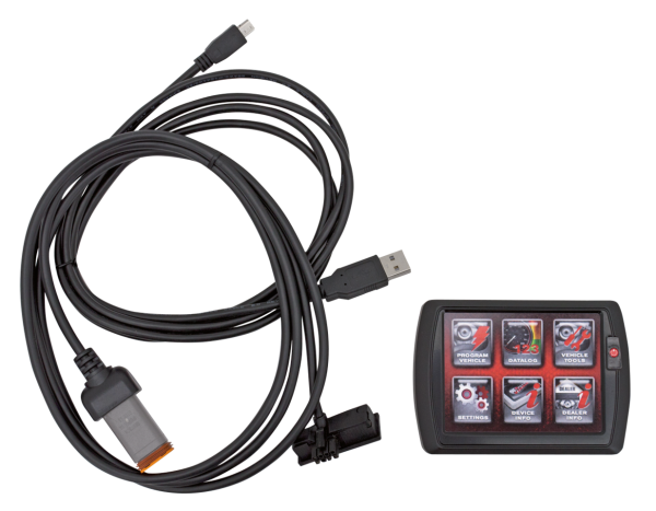 Dynojet Power Vision – Modelle mit J-1850 Databus und Delphi Einspritzanlage wie Dyna 2001-2011, Softail 2001-2010, Touring 2002-2013, Trike 2009-2013, Sportster 2007-2013 und V-Rod 2002-2017, schwarzes Gehäuse
