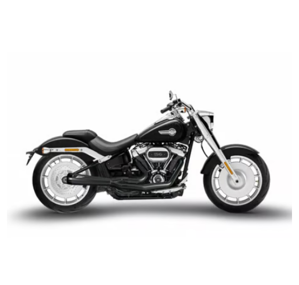 Zard - M8 Softail 2-1 Short Cone exhaust system. Black ClubStyle - für Harley-Davidson® 18-24 Softail Breakout 117, Fat Boy 114 Auspuffanlage Auspuff