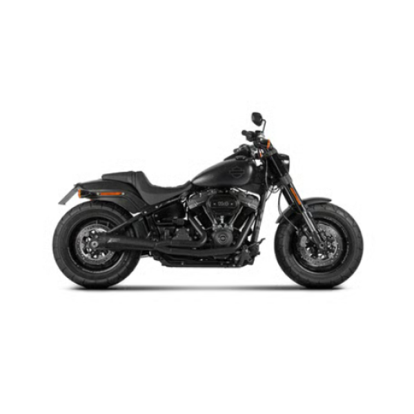 Zard - M8 Softail 2-1 Short Cone exhaust system. Black ClubStyle - für Harley-Davidson® 21-23 Softail Breakout, Fat Boy Auspuffanlage Auspuff
