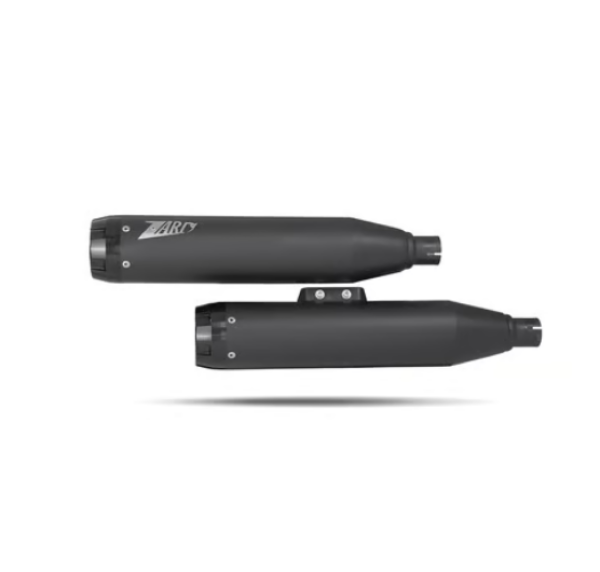 Zard - Overlapped' 2-2 slip-on mufflers. Matte black - für Harley-Davidson® 18-24 Softail FXB, FXBRS Breakout, FLFB, FLFBS Fat Boy Auspuffanlage Auspuff