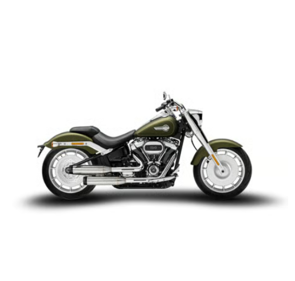 Zard - Overlapped' 2-2 slip-on mufflers. Plain - für Harley-Davidson® 18-24 Softail FXB, FXBRS Breakout, FLFB, FLFBS Fat Boy Auspuffanlage Auspuff