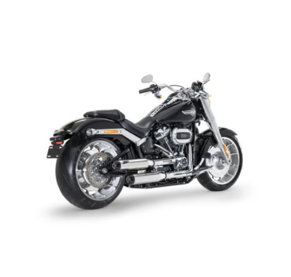 Zard - Overlapped' 2-2 slip-on mufflers. Polished - für Harley-Davidson® 18-24 Softail FXB, FXBRS Breakout, FLFB, FLFBS Fat Boy Auspuffanlage Auspuff