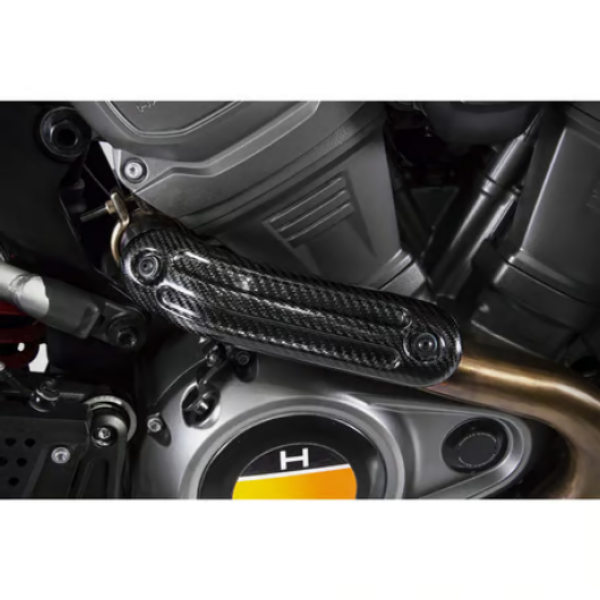 Zard - Pan America carbon heat shield - für Harley-Davidson® 20-25 Pan America models: 20-24 (NU) RA1250 Pan America; 21-25 RA1250S Pan America Special; 2025 RA1250ST Pan America Special ST; 24-25 RA1250SE CVO Pan America Special. With OEM head pipes or w