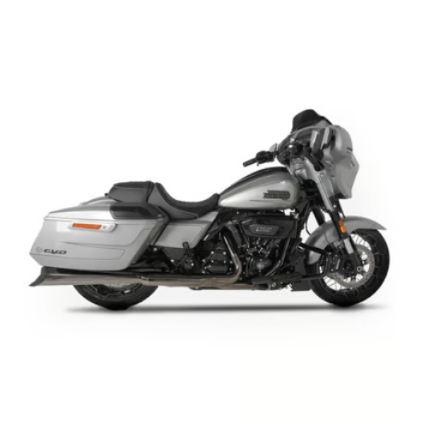 Zard - Racing Slip-Ons with Black Alu End Caps. Black Chromed - für Harley-Davidson® 2023 Street Glide, Road Glide (121ci) Auspuffanlage Auspuff