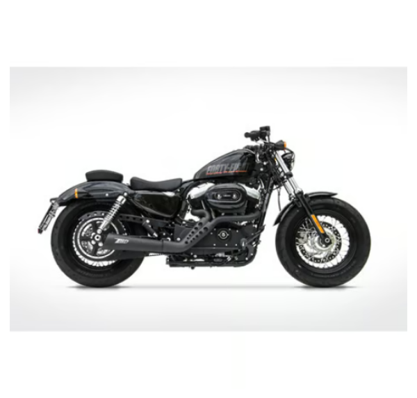 Zard - Sport 2-1 exhaust XL Sportster. Black ClubStyle - für Harley-Davidson® 04-13 XL883/1200 Sportster (Excl. XL1200X) Auspuffanlage Auspuff