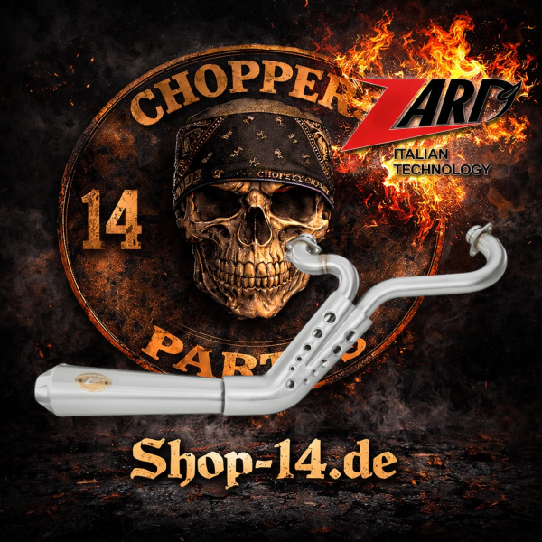 Zard - Conical 2-1 Sportster exhaust system. Polished ClubStyle - für Harley-Davidson® 14-16 XL883/1200 Sportster Auspuffanlage Auspuff