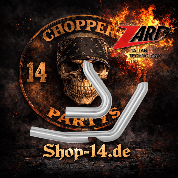 Zard - Zard, header heat shield set. Stainless ClubStyle - für Harley-Davidson® M8 Softail with Zard 2-1 Short Cone exhaust system