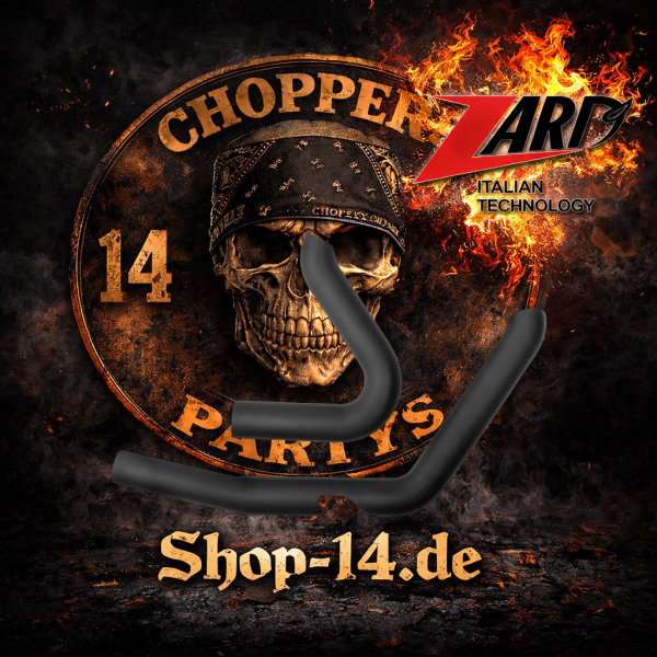 Zard - Zard, Header Heat Shield ClubStyle - für Harley-Davidson® M8 Softail with Zard 2-1 Short Cone exhaust system