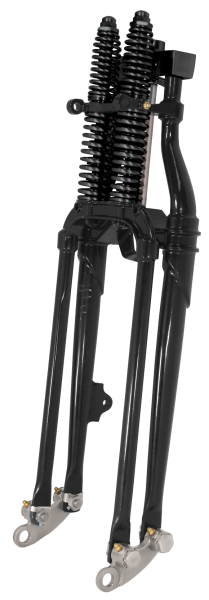 Springergabel - VOLLSTÄNDIG SCHWARZE FEDER IM ANTIKE STIL FÜR INDIVIDUELLE ANWENDUNG  IN 18" - Harley Davidson