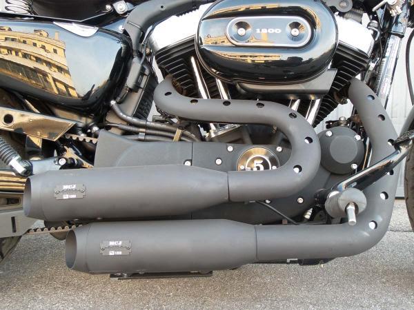 MCJ - 2 in 2 Big Short in Chrom oder Schwarz mit Endkappen wählbar -  KAWASAKI VN 800