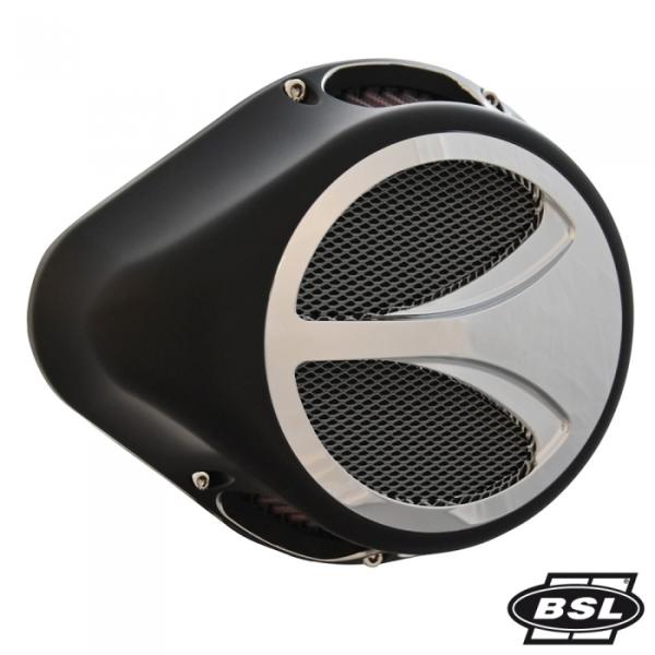 DROP CHOPP Switch SCALOP - Body Black Velvet Contrast Cut, Front Cover Showchrome BSL Luftfilter mit Gutachten