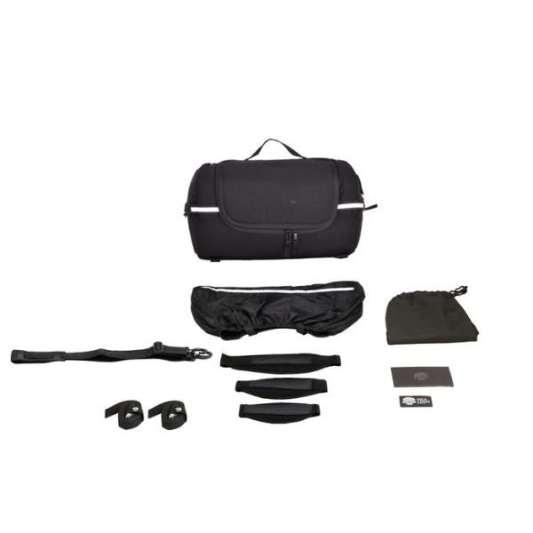 Rollbag Lenkrad oder Sitz Reisetasche SMALL (18L) Motorrad in Cordura, Reflektive Skull oder Leder Motorradtasche