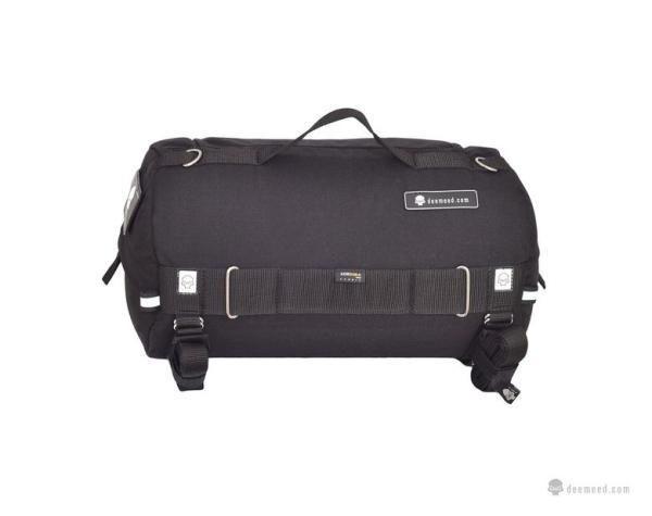 Rollbag Lenkrad oder Sitz Reisetasche SMALL (18L) Motorrad in Cordura, Reflektive Skull oder Leder Motorradtasche