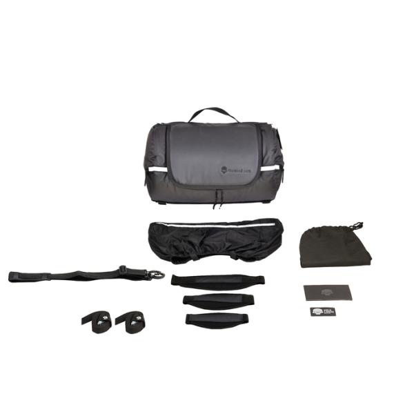 Rollbag Lenkrad oder Sitz Reisetasche SMALL (18L) Motorrad in Cordura, Reflektive Skull oder Leder Motorradtasche