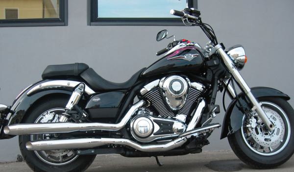 MCJ - 2 in 2 Royal in Chrom oder Schwarz mit Endkappen wählbar - KAWASAKI VN 1700 VOYAGER CLASSIC TOURER