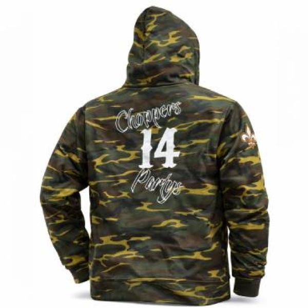 CnP Choppers n Partys Camouflage Skull Bandana Zipped Hood