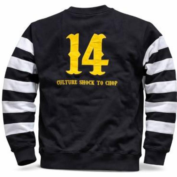 Choppers n Partys Prison Sweater - Gefängnis Pullover gestreift Schwarz Weiss