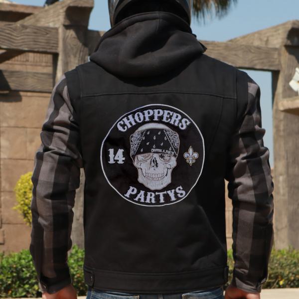CnP BIKER DENIM JACKE (HERREN) MIT PROTEKTOREN UND DUPONT KEVLAR