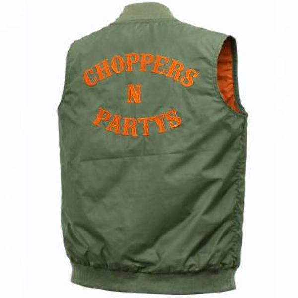 CnP Bomberweste Dünn in Oliv bestick Biker