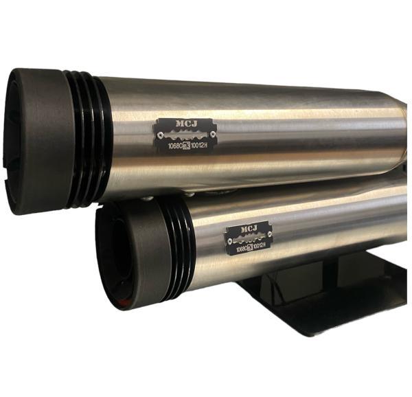 MCJ - 2 in 2 Big Short, in Edelstahl Schweißoptik, mit Krümmer, Hitzeschutz (mit oder ohne Löcher), Halterungen und  Endkappen wählbar - SOFTAIL FAT BOY SPECIAL 1580-1690 BIS BJ. 2016
