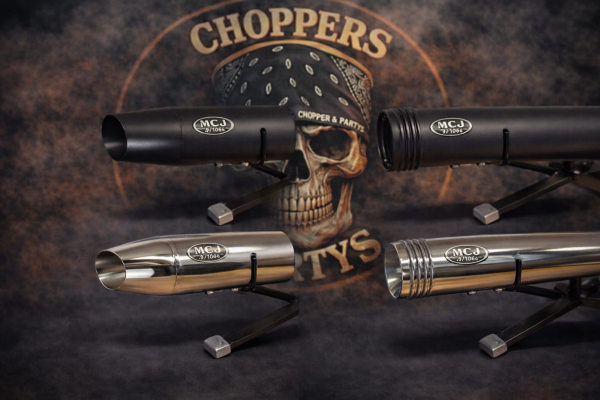 ENDKAPPEN IN SCHWARZ ODER CHROM FÜR MCJ AUSPUFFANLAGEN MIT KLAPPENSTEUERUNG