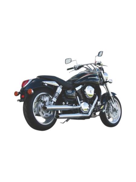 MCJ - 2 in 2 Royal in Chrom oder Schwarz mit Endkappen wählbar - KAWASAKI VN 1500-1600 MEAN STREAK