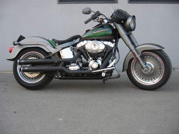 MCJ - 2 in 2 Royal in Chrom oder Schwarz mit Endkappen wählbar - FÜR SOFTAIL 1340 EVO