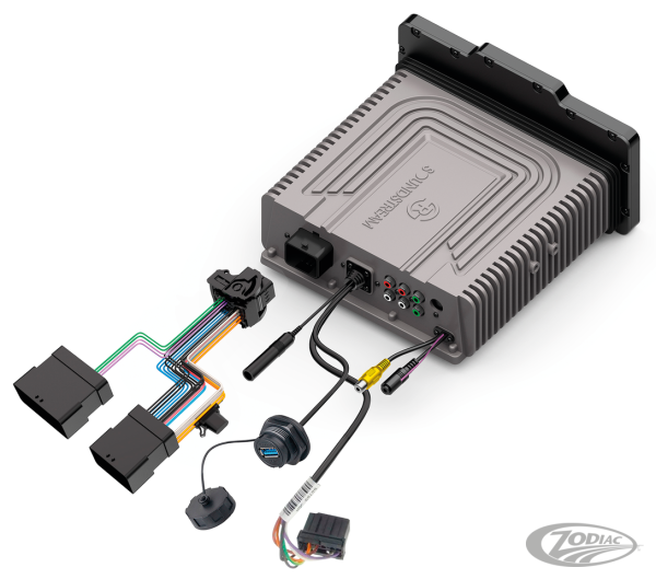 Soundstream Reserve CarPlay Radio - Passend Für Touring 1998-2013 und Trike 2009-2013 mit Batwing Verkleidung, Upgrades von OEM Einzel DIN Audio auf 7" LCD Display Harley Davidson Street Glide, Road Glide, Electra Glide