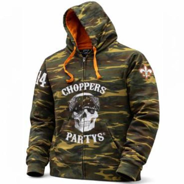 CnP Choppers n Partys Camouflage Skull Bandana Zipped Hood