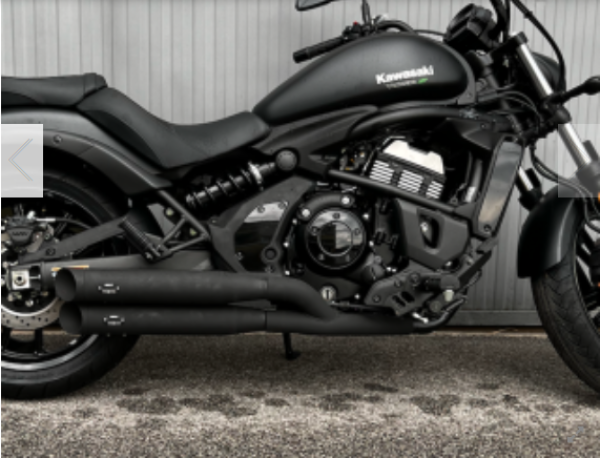 MCJ - 2 in 2 Royal Short in Chrom oder Schwarz mit Hitzeschutzbleche und mit Endkappen wählbar - KAWASAKI VULCAN S