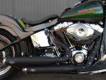 MCJ - 2 in 2 Royal , in Schwarz oder Chrom, mit Krümmer und Hitzeschutz  alle Halterungen dabei - SOFTAIL FAT BOY 1450