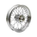 3.00 x 16 dual flange wheel 40 spokes chrome – Front: 73-84 FL. Rear: 73-84 FL; 73-81 FX (NU)